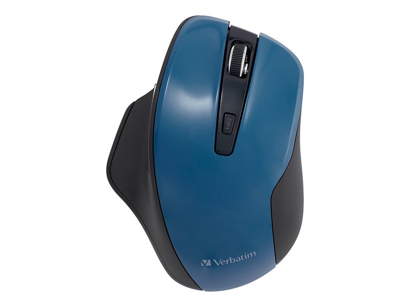 Verbatim 2.4G Wireless Ergonomic LED Silent Mouse - Noiseless and Silent Click Computer Mouse with Nano Receiver for Mac and PC - Graphite - Image 1